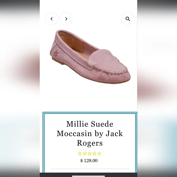 Jack Rogers Shoes Jack Rogers Light Pink Moccasin Millie Suede